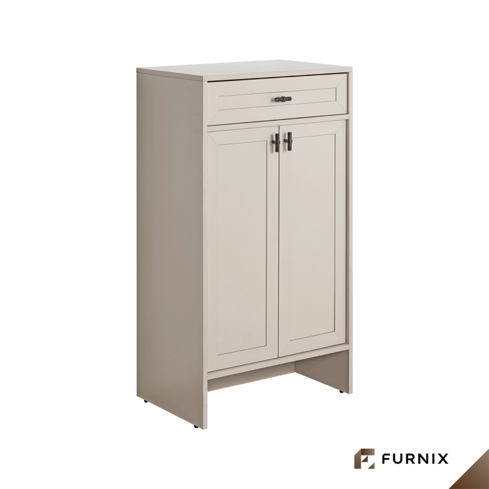 ตู้รองเท้า FURNIX รุ่น SERENE ขนาด 60*40*110 CM สีเบจ_3